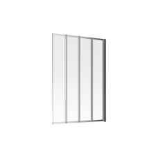 Framed Four Fold Bath Screen Chrome 1400mm high